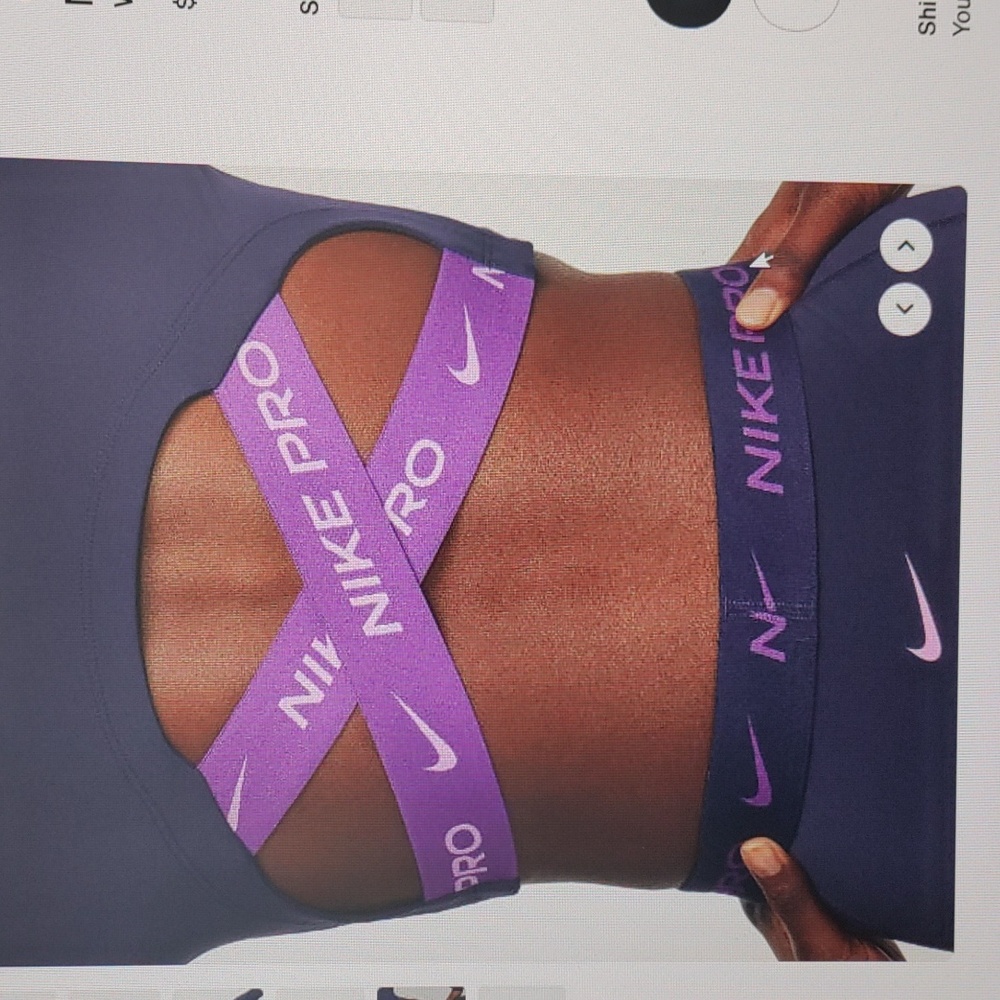 Nike Pro Dri Fit women's cropped long sleeve top